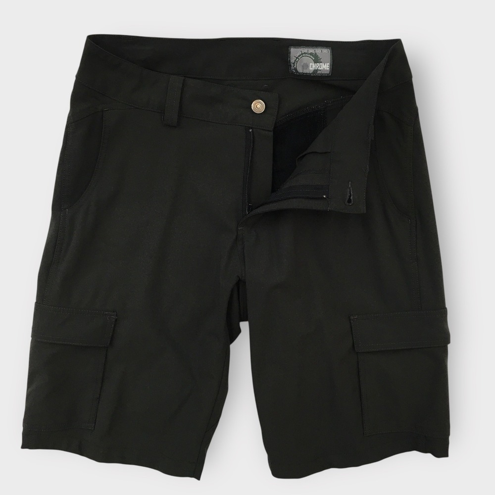 Chrome Cycling Commuter Shorts Cargo Pockets Black Outdoor‎ Casual Mens Size L